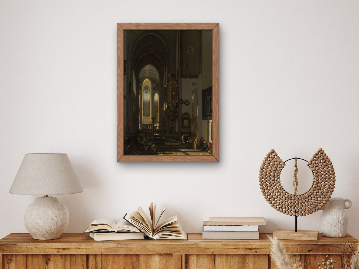 Interior of an Imaginary Catholic Church by Emanuel de Witte 1668, Wall Art Print, Fine Art Reproduction, Museum Quality Decor, Poster