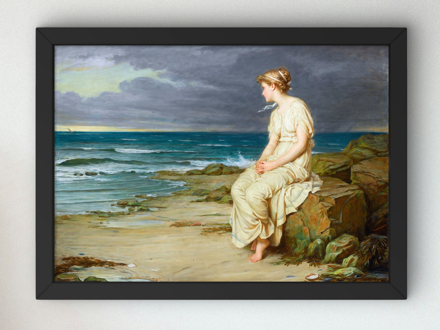 Miranda by John William Waterhouse 1901, Wall Art Print, Fine Art Reproduction, Museum Quality Decor, Poster