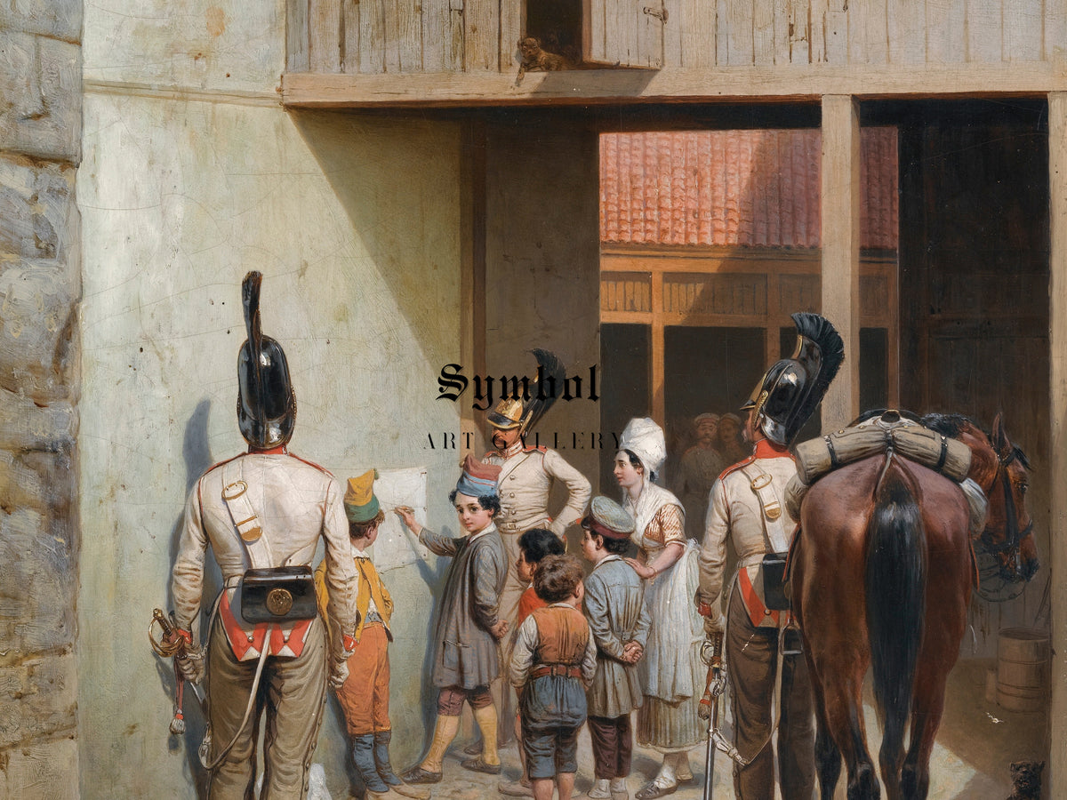 Asking for Directions by Bogdan Pavlovich Villevalde, Wall Art Print, Fine Art Reproduction, Museum Quality Decor, Poster