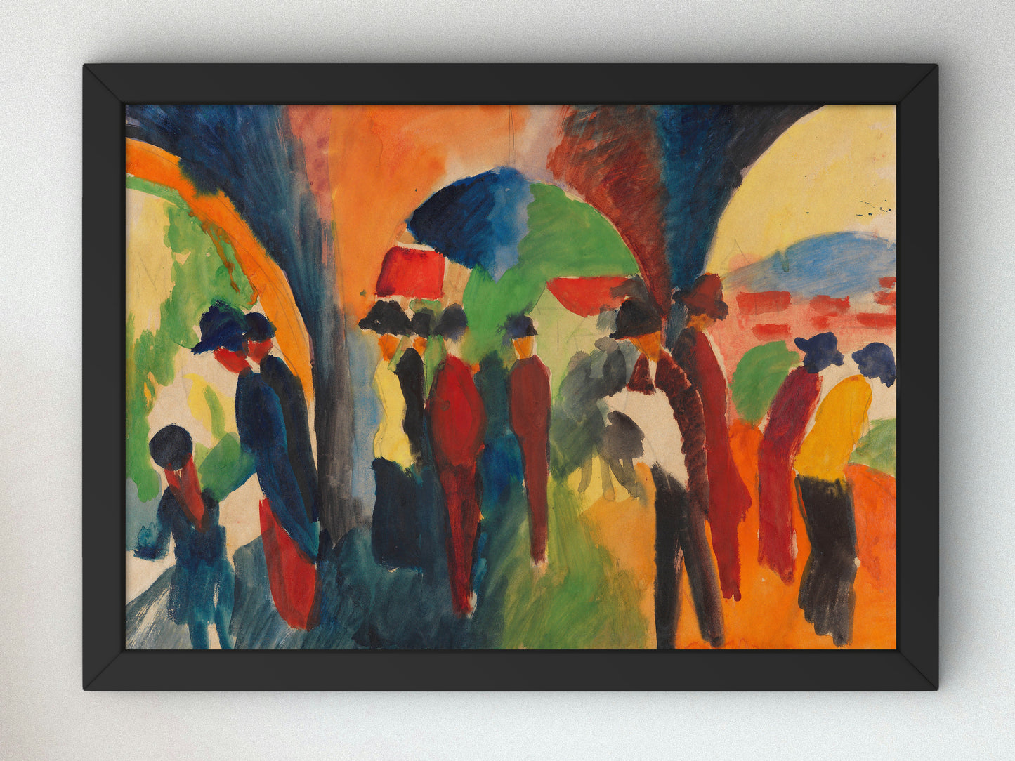 Under the Arbours of Thun by August Macke 1913, Wall Art Print, Fine Art Reproduction, Museum Quality Decor, Poster