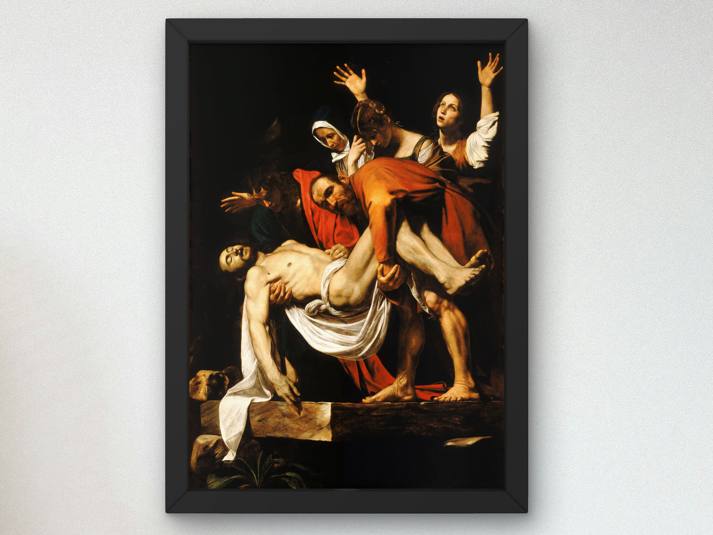 The Entombment of Christ by Caravaggio 1603, Wall Art Print, Fine Art Reproduction, Museum Quality Decor, Poster