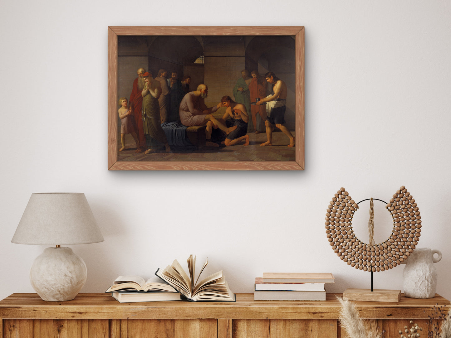 Death of Socrates by C.F. Høyer 1808, Wall Art Print, Fine Art Reproduction, Museum Quality Decor, Poster