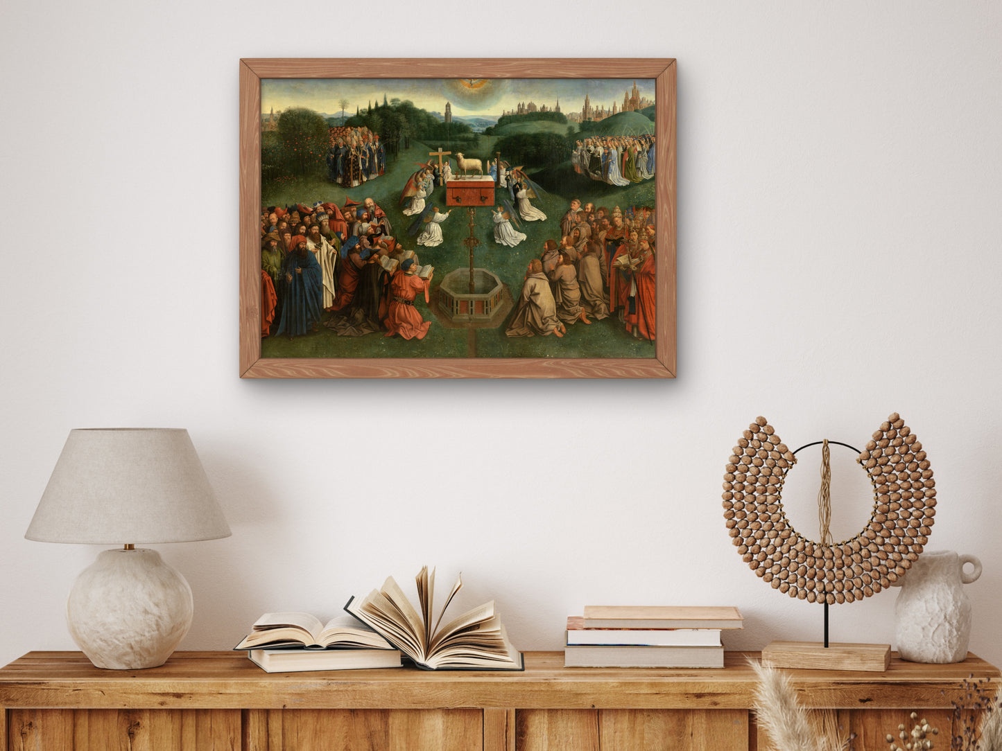 Adoration of the Lamb by Jan van Eyck 1432, Wall Art Print, Fine Art Reproduction, Museum Quality Decor, Poster