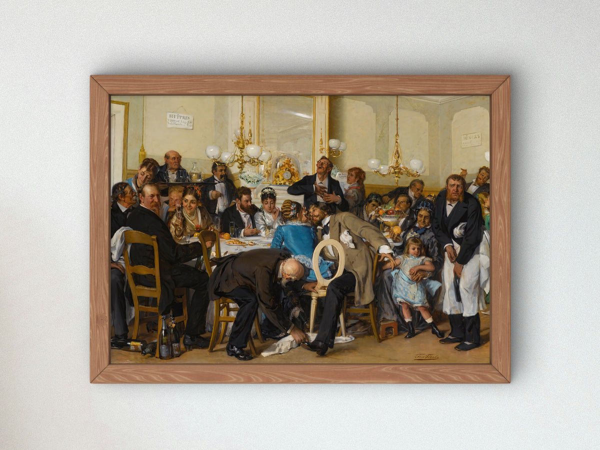 The Wedding Feast by Léon Herbo, Wall Art Print, Fine Art Reproduction, Museum Quality Decor, Poster