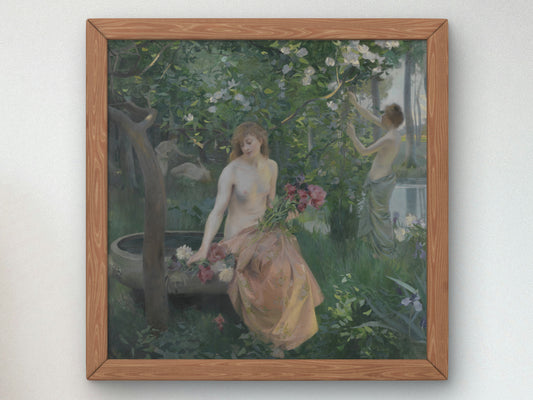 Spring by Emile Rene Menard, Wall Art Print, Fine Art Reproduction, Museum Quality Decor, Poster