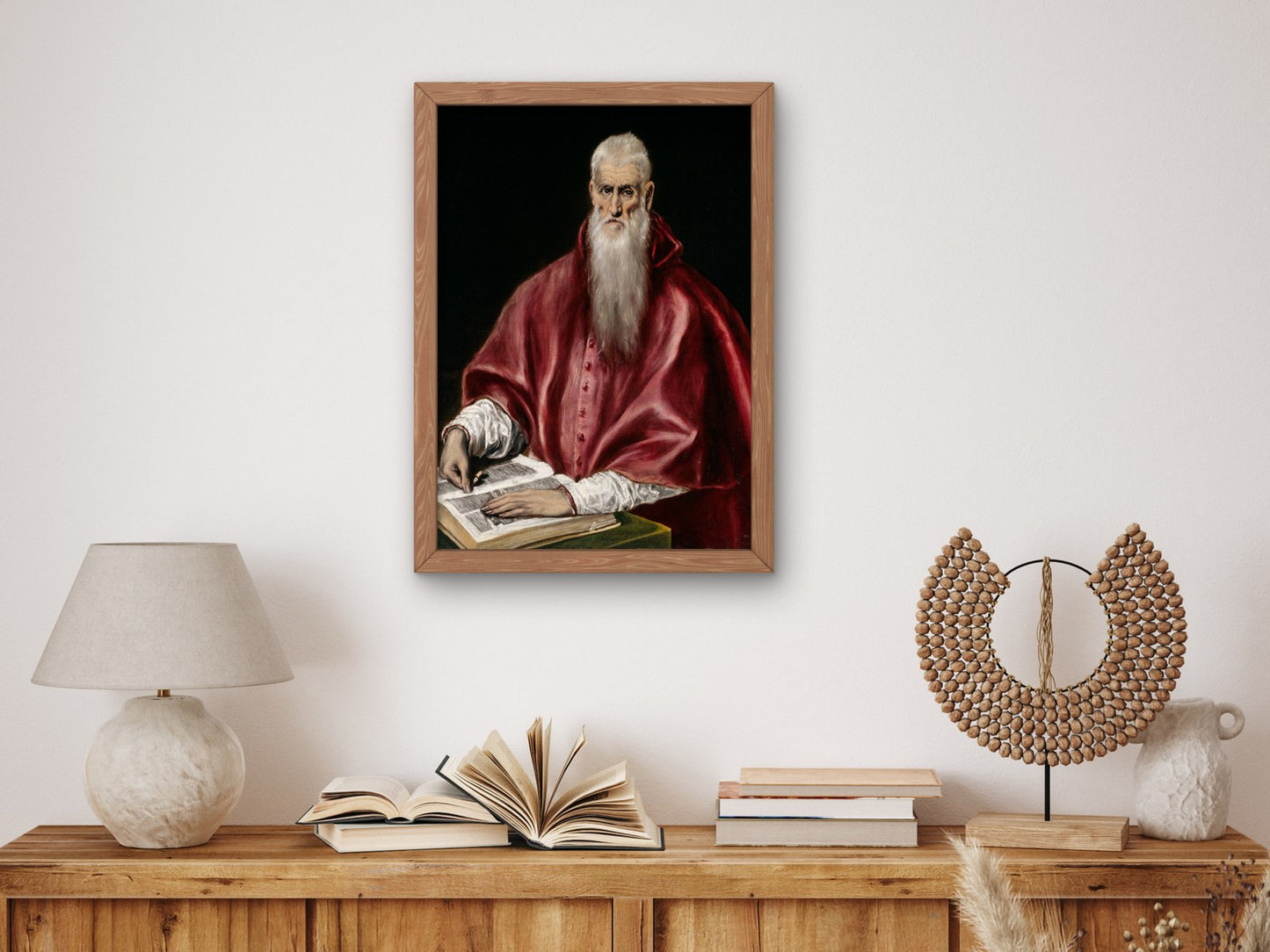 Saint Jerome as Scholar by El Greco 1600, Wall Art Print, Fine Art Reproduction, Museum Quality Decor, Poster
