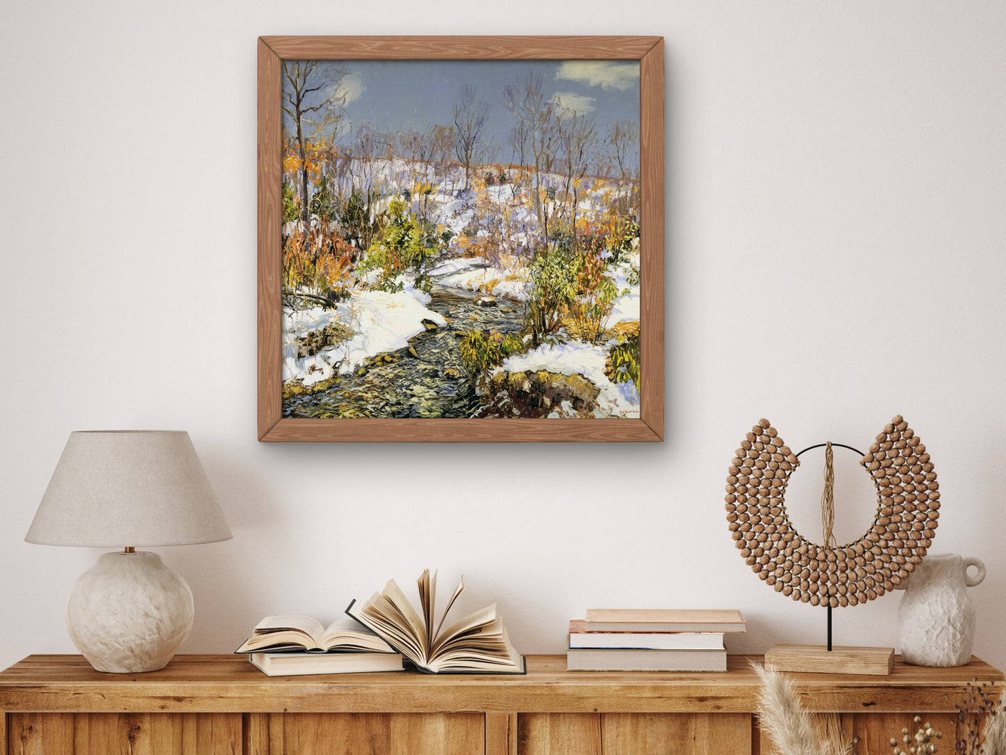 Trout Brook by Edward Redfield 1916, Wall Art Print, Fine Art Reproduction, Museum Quality Decor, Poster
