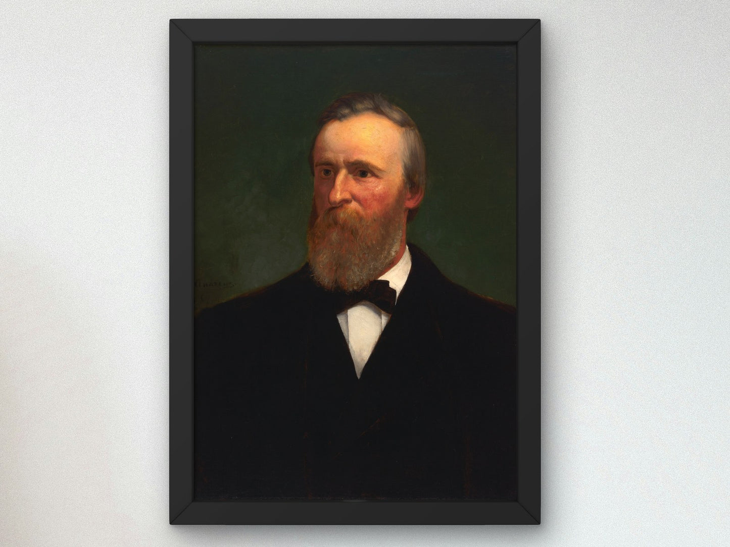 Portrait of Rutherford B. Hayes by Eliphalet Frazer Andrews 1881, Wall Art Print, Fine Art Reproduction, Museum Quality Decor, Poster