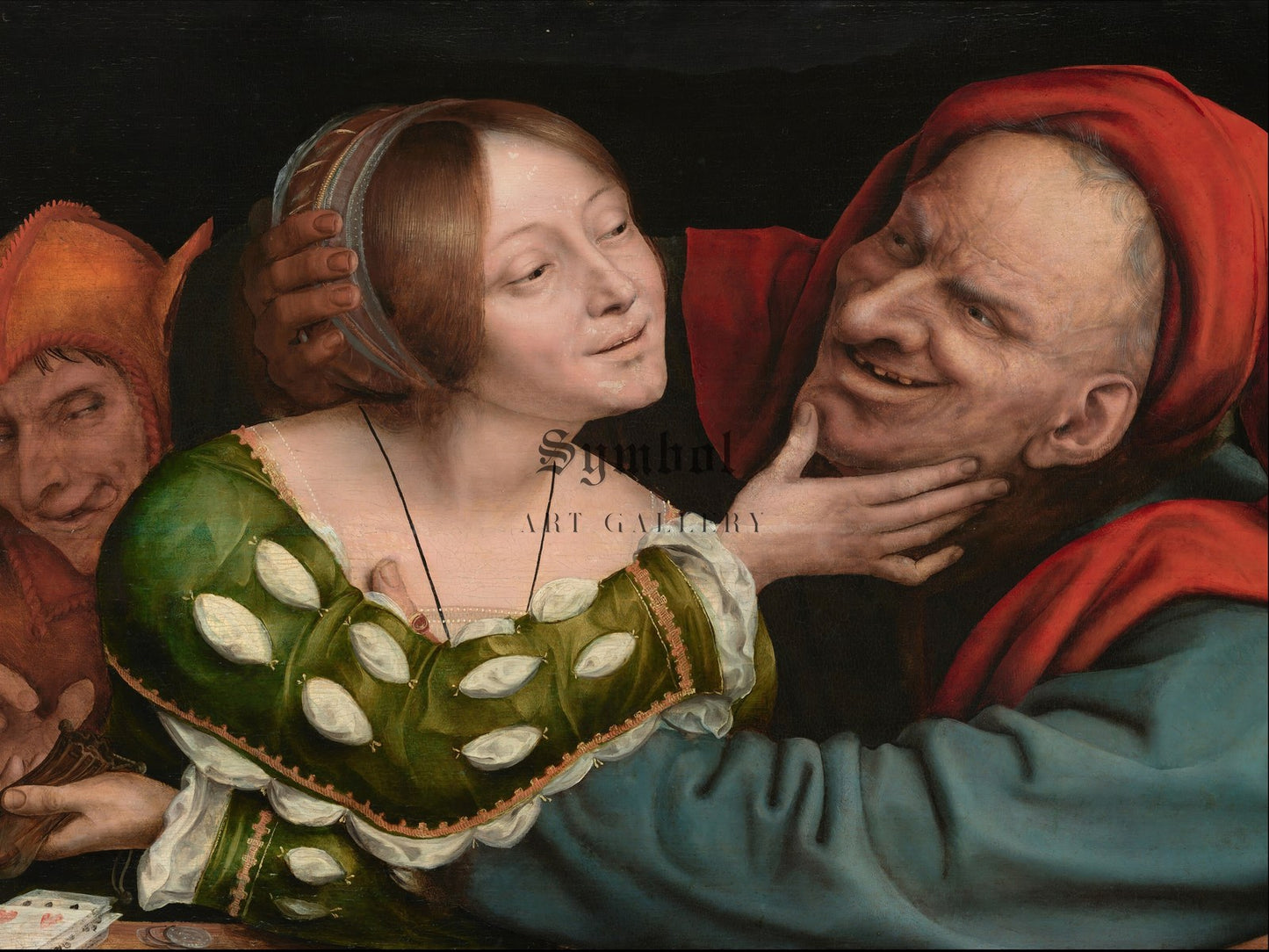 Matched Lovers by Quentin Matsys 1525, Wall Art Print, Fine Art Reproduction, Museum Quality Decor, Poster