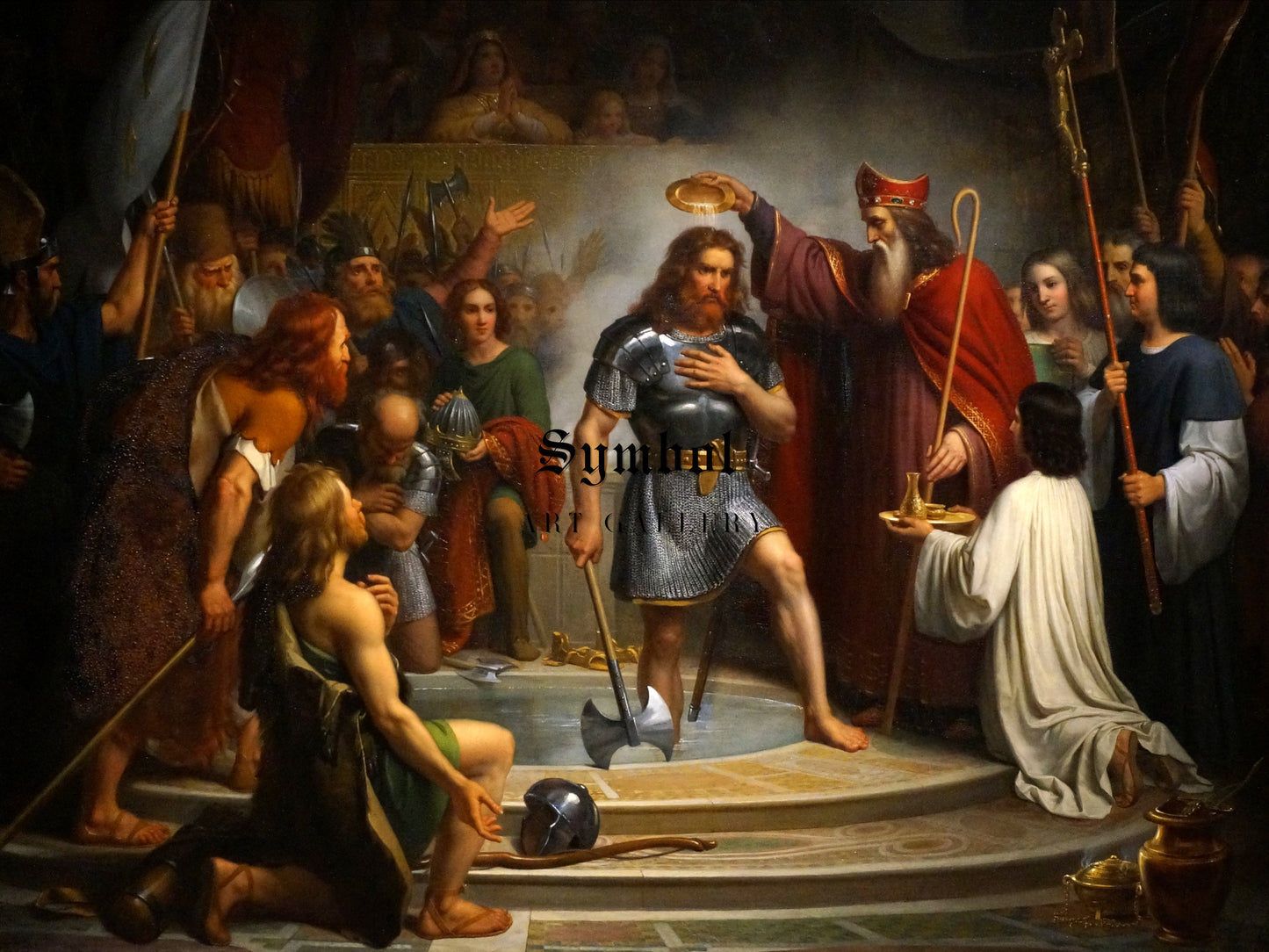 Le Baptême de Clovis by François Louis Dejuinne 1837, Wall Art Print, Fine Art Reproduction, Museum Quality Decor, Poster
