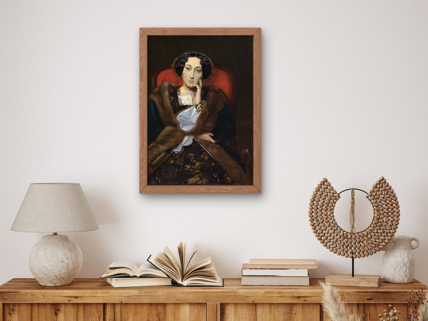Portrait of a Woman by Jean Léon Gérôme 1851, Wall Art Print, Fine Art Reproduction, Museum Quality Decor, Poster