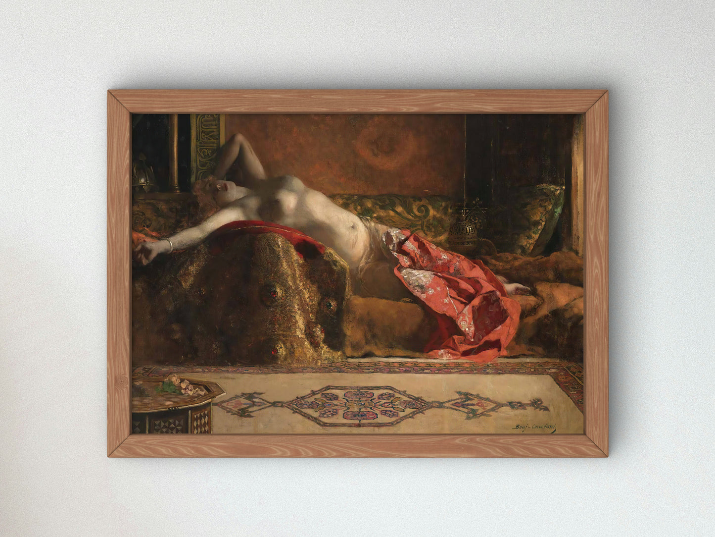 Reclining Odalisque by Jean Joseph Benjamin Constant, Wall Art Print, Fine Art Reproduction, Museum Quality Decor, Poster