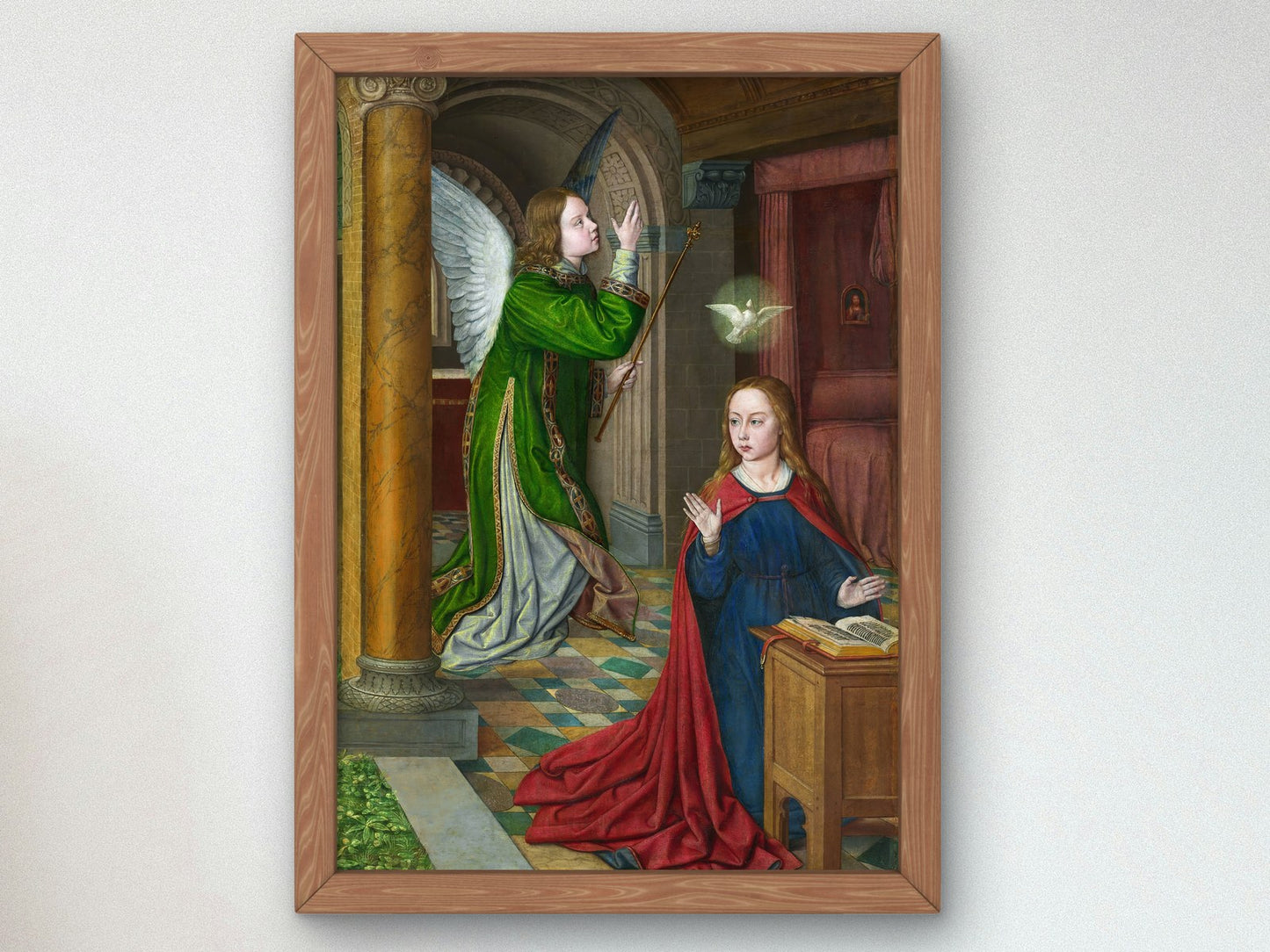 The Annunciation by Jean Hey, called the Master of Moulins 1490, Wall Art Print, Fine Art Reproduction, Museum Quality Decor, Poster