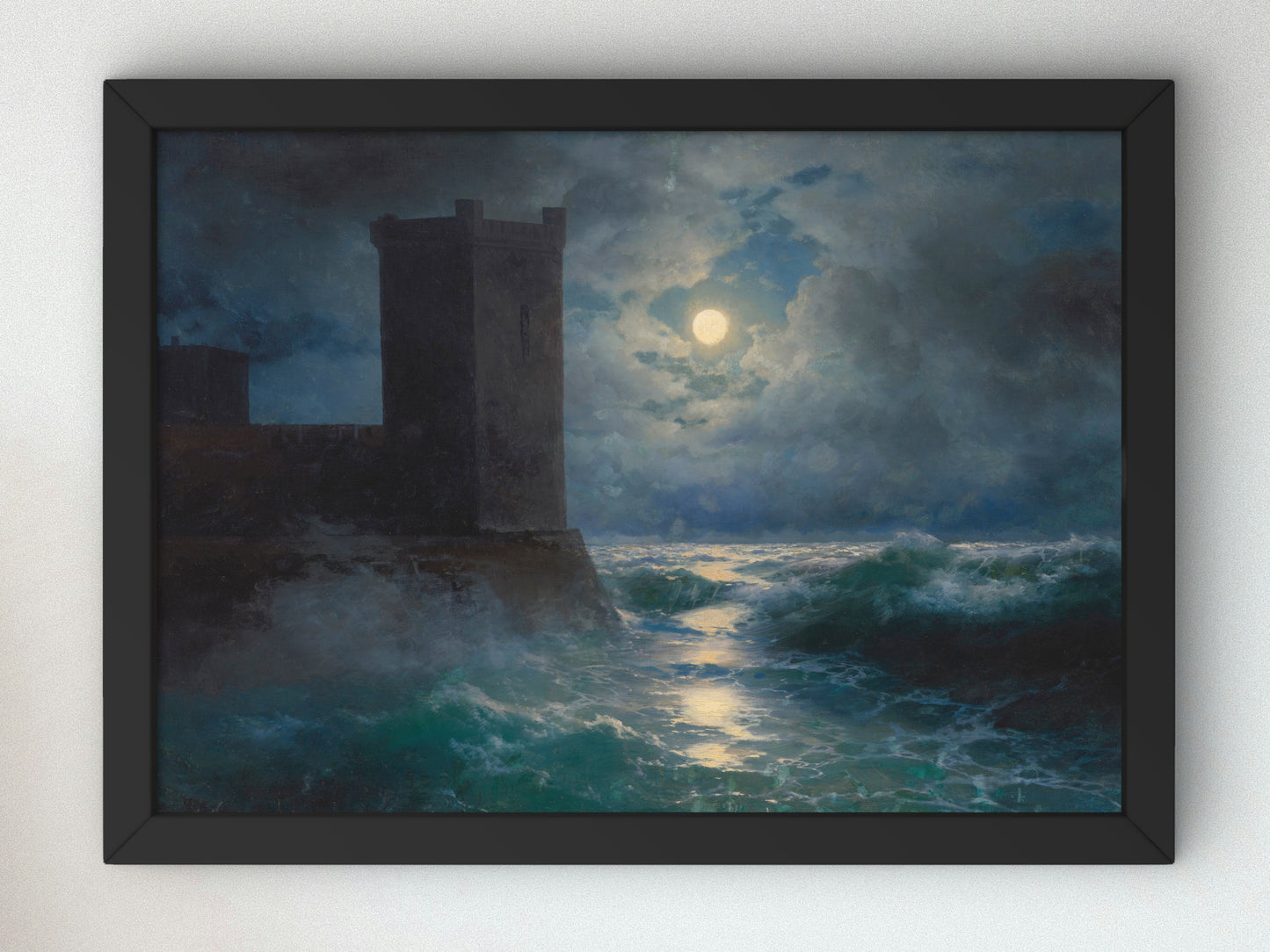 Genoese Towers in the Black Sea by Ivan Konstantinovich Aivazovsky 1895, Wall Art Print, Fine Art Reproduction, Museum Quality Decor, Poster