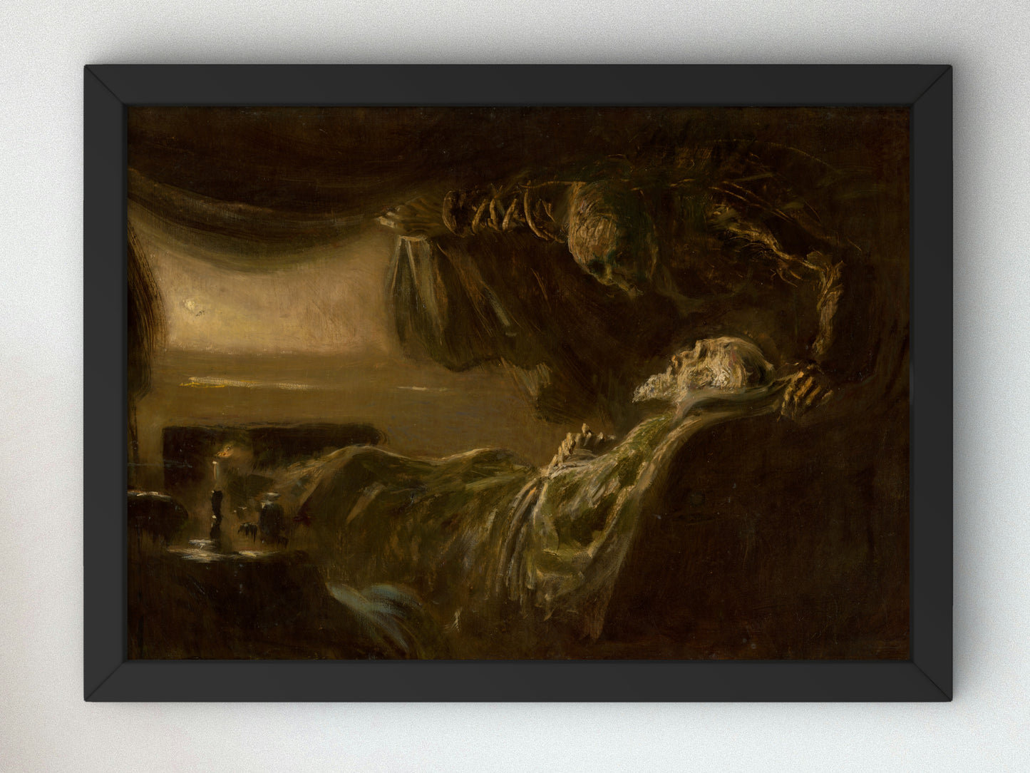 Old Man's Death by László Mednyánszky 1890, Wall Art Print, Fine Art Reproduction, Museum Quality Decor, Poster