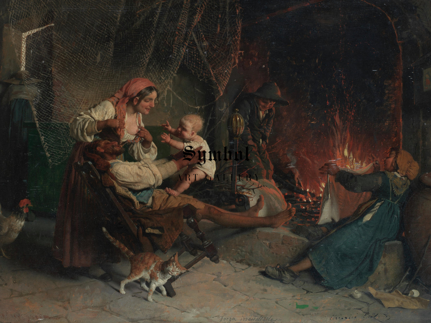 Irresistible Force by Gaetano Chierici, Wall Art Print, Fine Art Reproduction, Museum Quality Decor, Poster