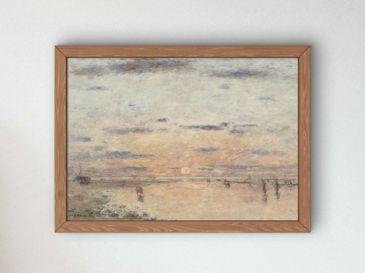Le Havre Sunset on the Sea by Eugène Boudin 1885, Wall Art Print, Fine Art Reproduction, Museum Quality Decor, Poster