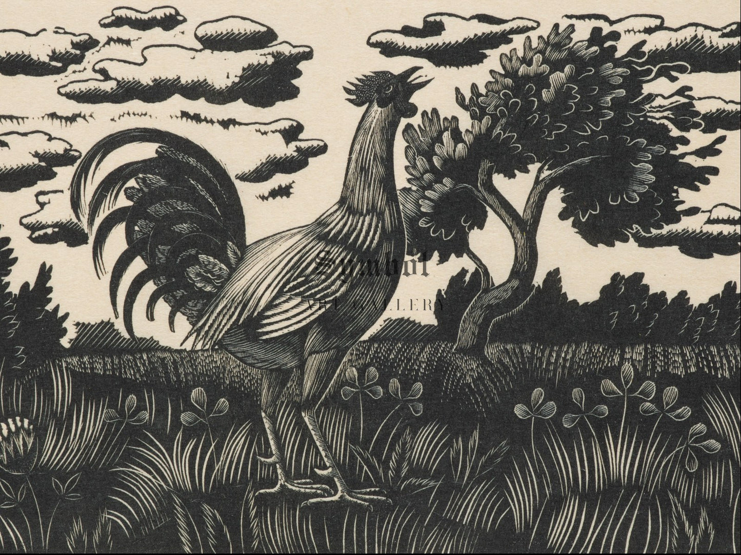 Chanticleer by Eric Ravilious 1930, Wall Art Print, Fine Art Reproduction, Museum Quality Decor, Poster