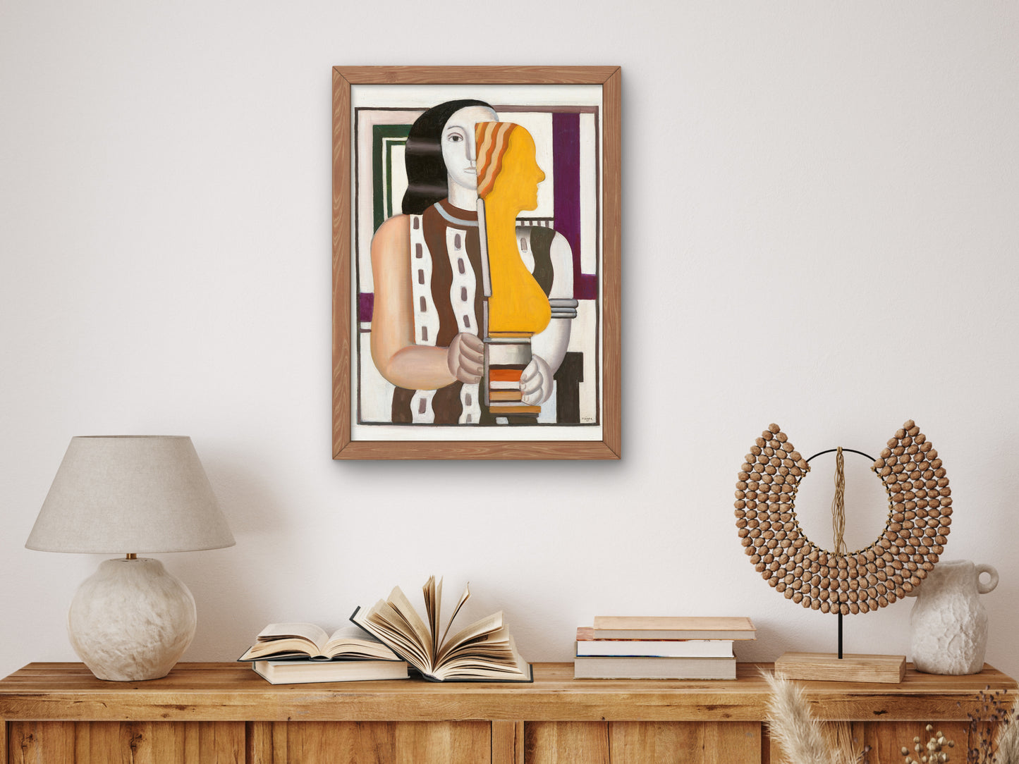 Woman Carrying a Statuette by Fernand Léger 1925, Wall Art Print, Fine Art Reproduction, Museum Quality Decor, Poster