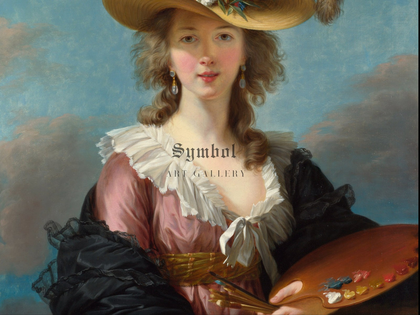 Self Portrait in a Straw Hat by Élisabeth Vigée Le Brun 1782, Wall Art Print, Fine Art Reproduction, Museum Quality Decor, Poster