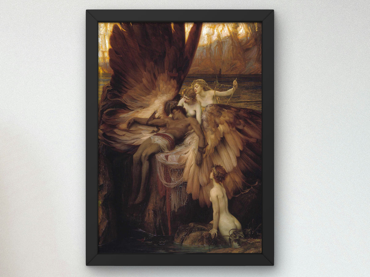 The Lament for Icarus by Herbert James Draper 1898, Wall Art Print, Fine Art Reproduction, Museum Quality Decor, Poster