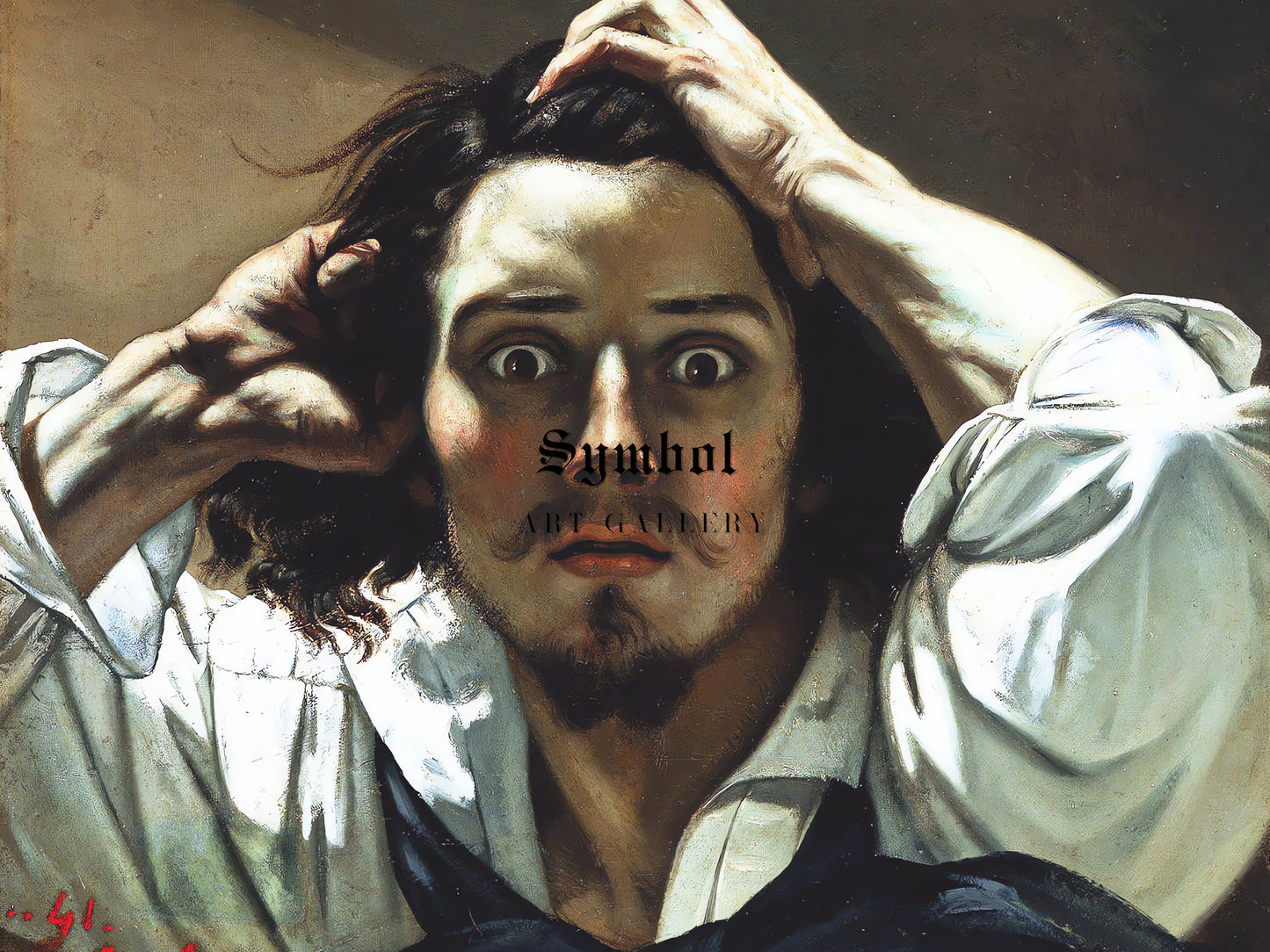 Desperate Man by Gustave Courbet 1843, Wall Art Print, Fine Art Reproduction, Museum Quality Decor, Poster