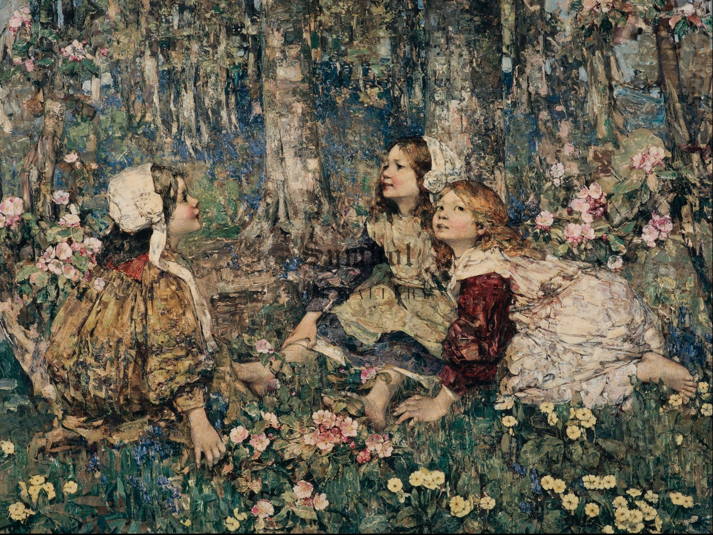 The Music of the Woods by Edward Atkinson Hornel 1906, Wall Art Print, Fine Art Reproduction, Museum Quality Decor, Poster