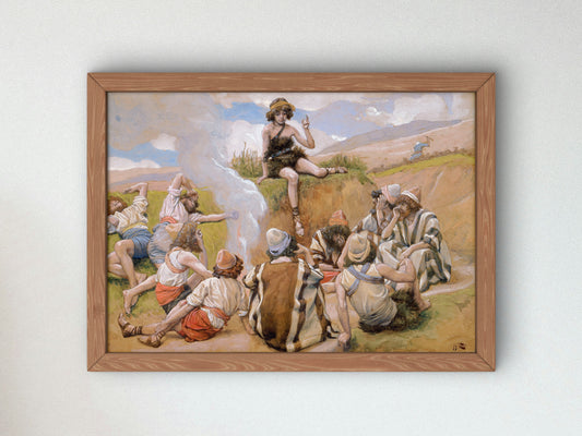 Joseph Reveals His Dream to His Brethren by James Tissot 1896, Wall Art Print, Fine Art Reproduction, Museum Quality Decor, Poster