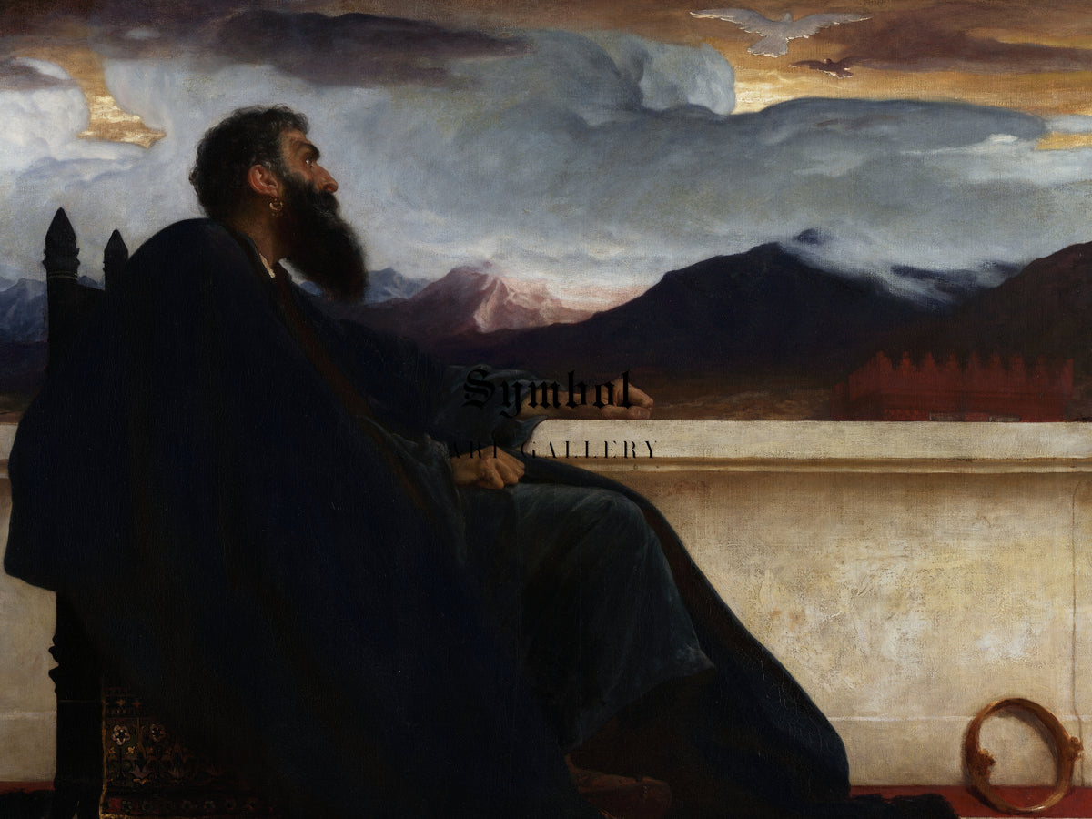 Oh That I Had Wings Like a Dove by Frederic Leighton 1865, Wall Art Print, Fine Art Reproduction, Museum Quality Decor, Poster