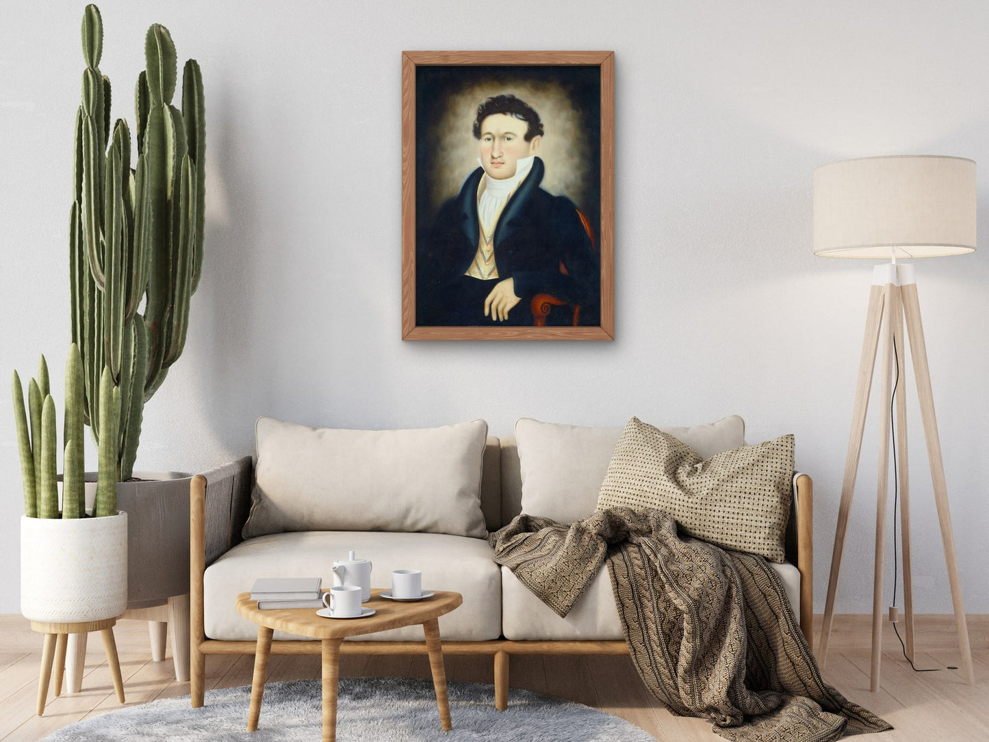 Portrait of a Young Man by Erastus Salisbury Field 1827, Wall Art Print, Fine Art Reproduction, Museum Quality Decor, Poster