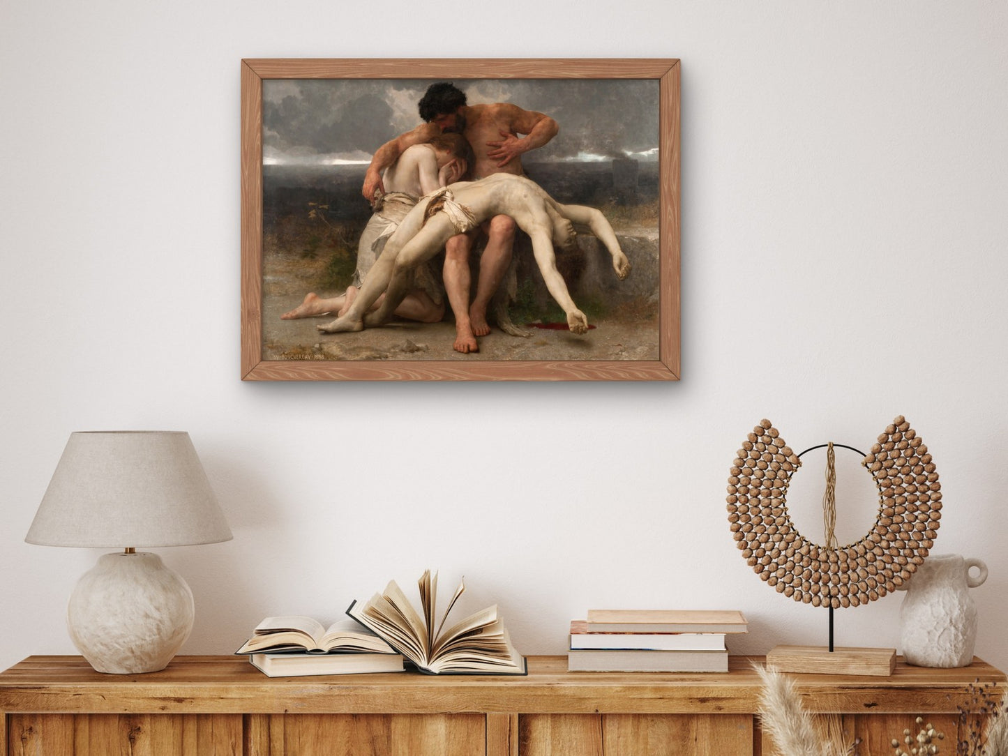 The First Mourning by William Bouguereau 1888, Wall Art Print, Fine Art Reproduction, Museum Quality Decor, Poster