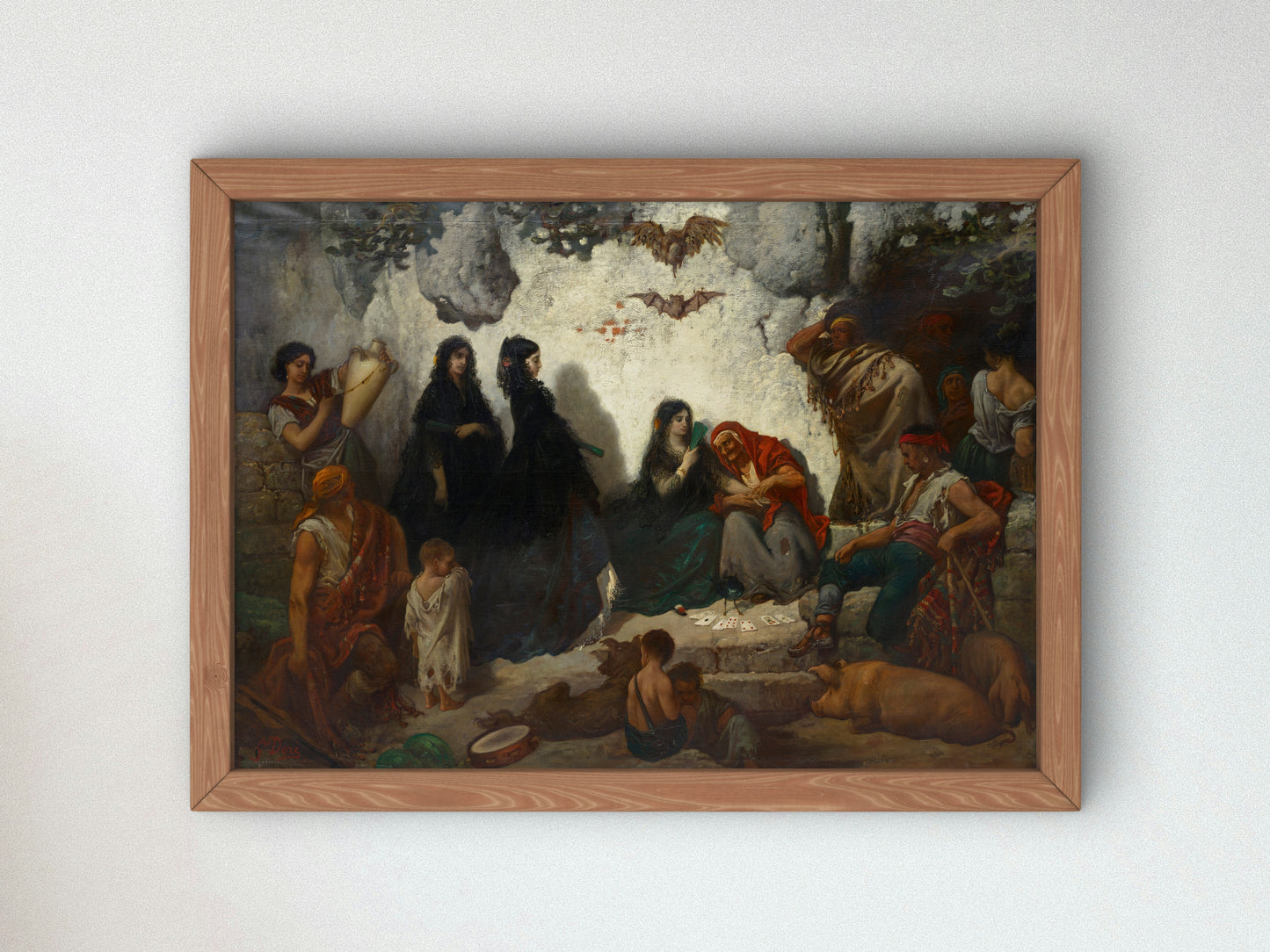 Fortune Telling at Sacro Monte by Gustave Doré, Wall Art Print, Fine Art Reproduction, Museum Quality Decor, Poster