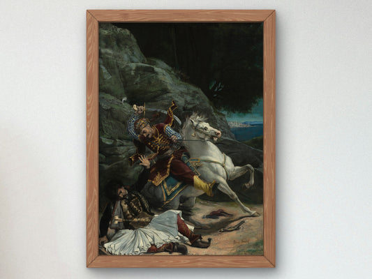 Combat of a Greek and a Turk by Horace Vernet 1835, Wall Art Print, Fine Art Reproduction, Museum Quality Decor, Poster
