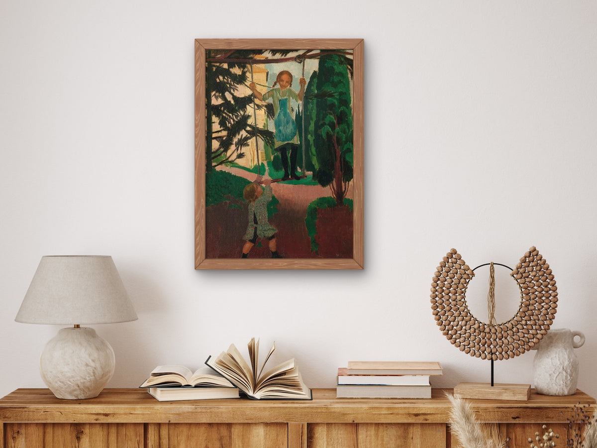 La Balançoire au Prieuré by Maurice Denis 1916, Wall Art Print, Fine Art Reproduction, Museum Quality Decor, Poster