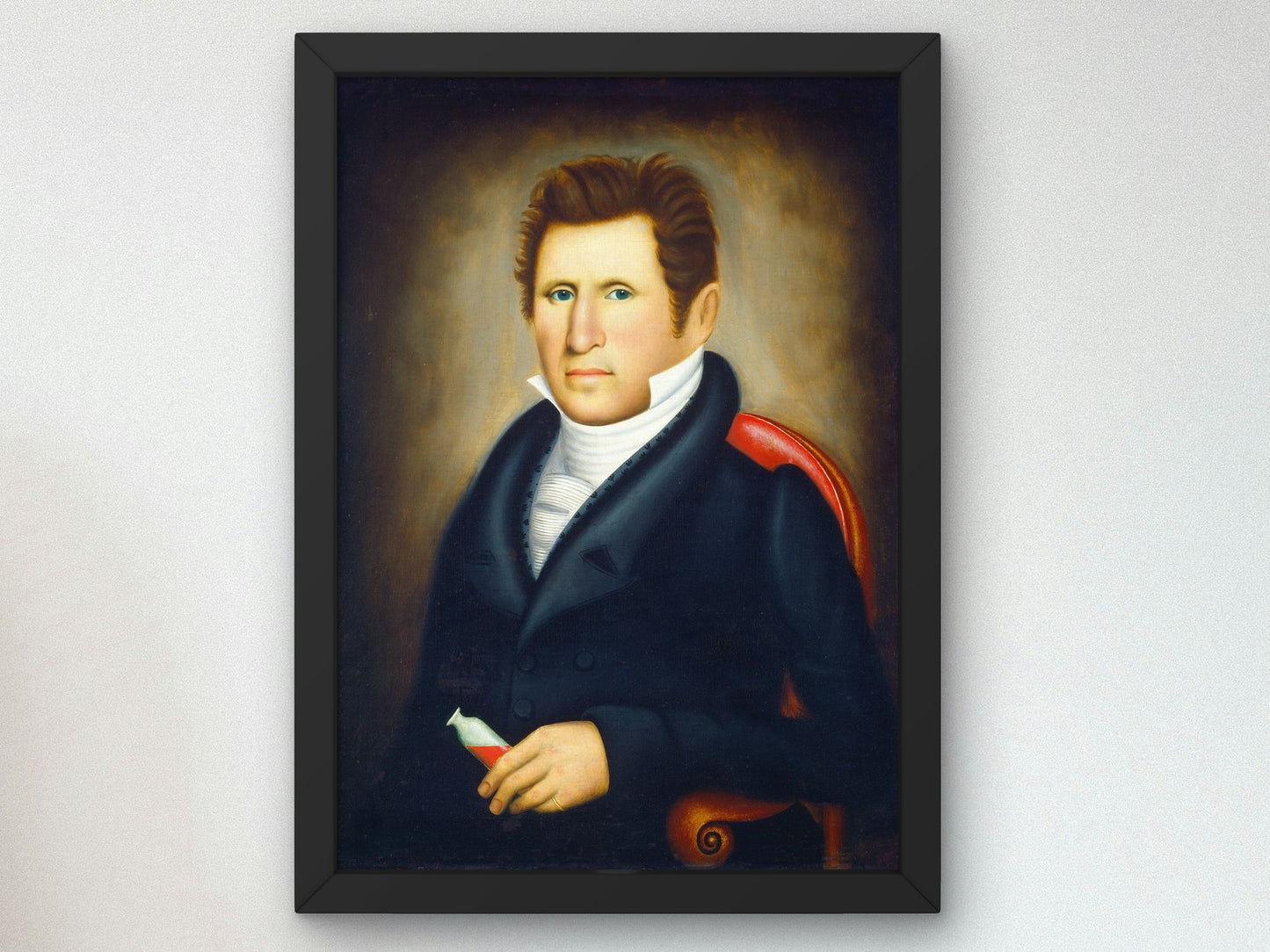 Man with Vial by Erastus Salisbury Field 1827, Wall Art Print, Fine Art Reproduction, Museum Quality Decor, Poster