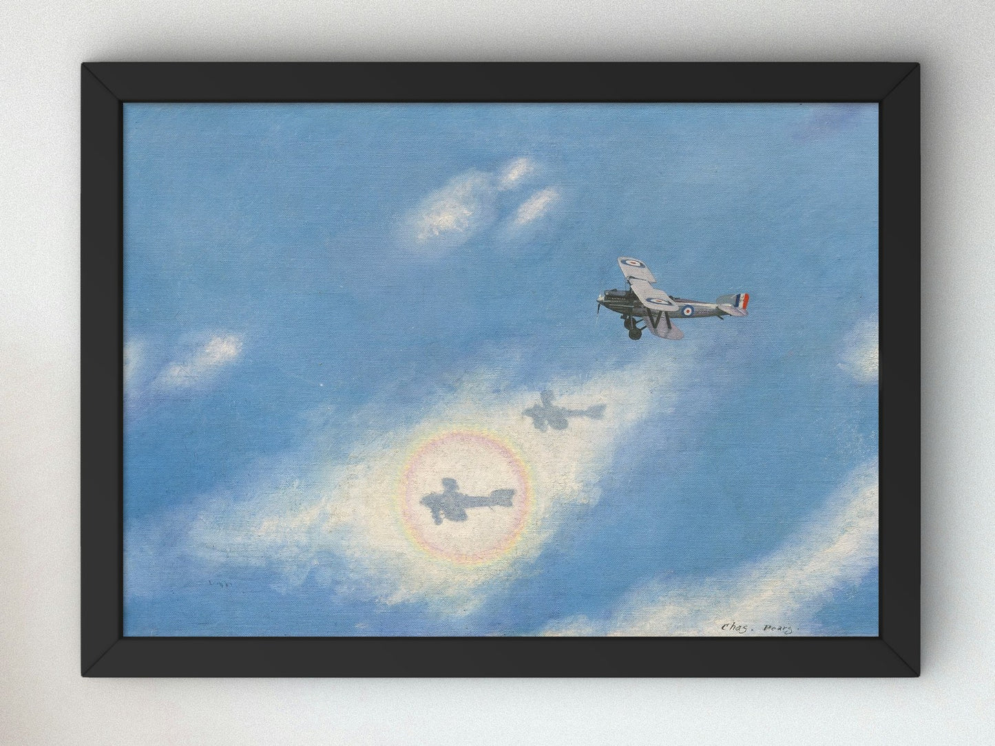 Wing Commander Norman Macmillan Flying Above Cloud Level by Charles Pears, Wall Art Print, Fine Art Reproduction, Museum Quality Decor