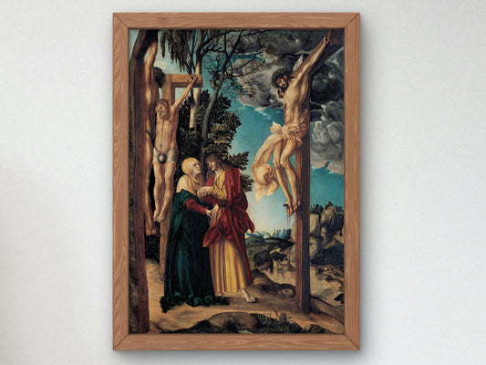 The Lamentation of Christ by Lucas Cranach the Elder 1503, Wall Art Print, Fine Art Reproduction, Museum Quality Decor, Poster