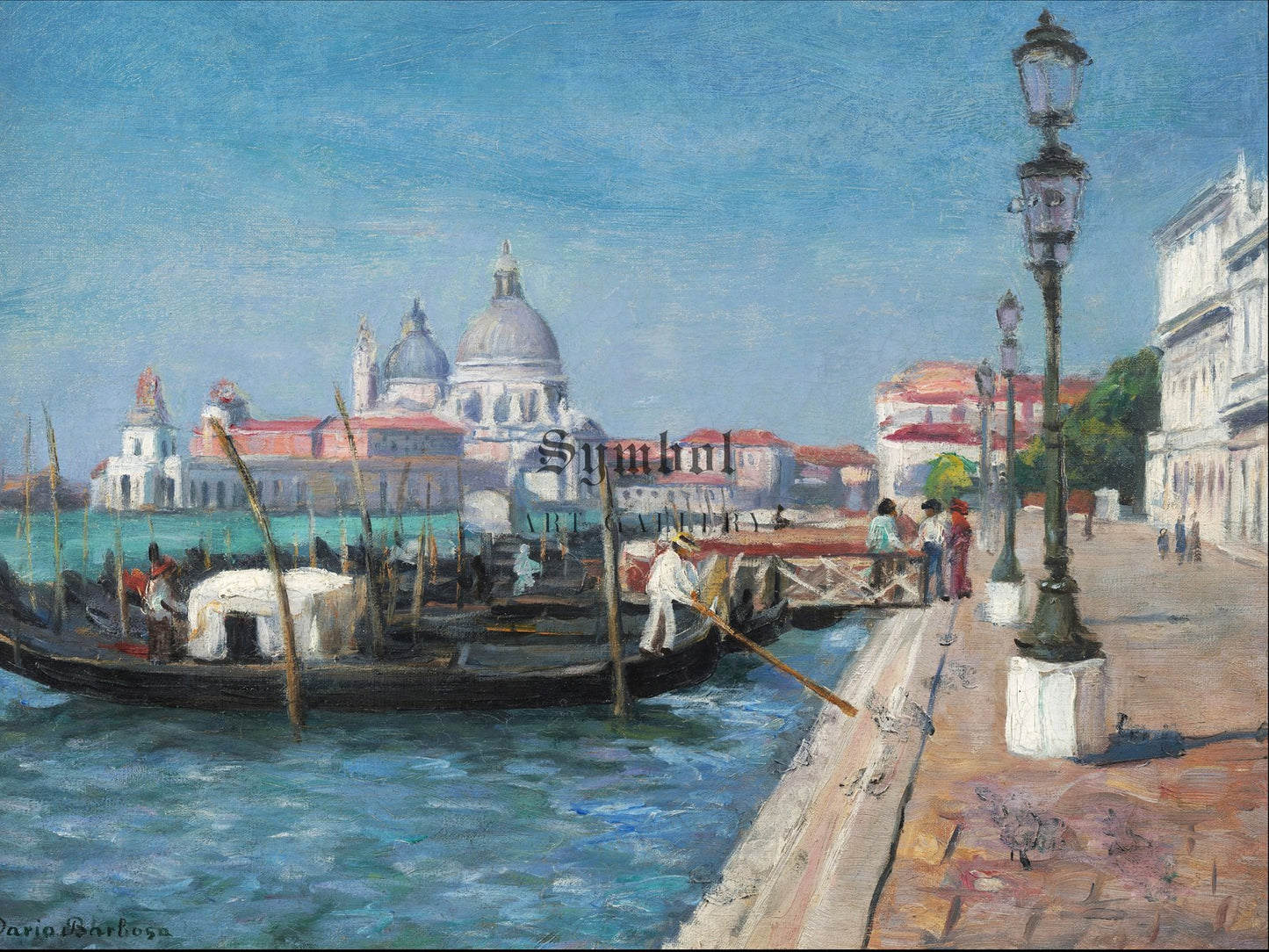 Venice by Dario Villares Barbosa 1920, Wall Art Print, Fine Art Reproduction, Museum Quality Decor, Poster