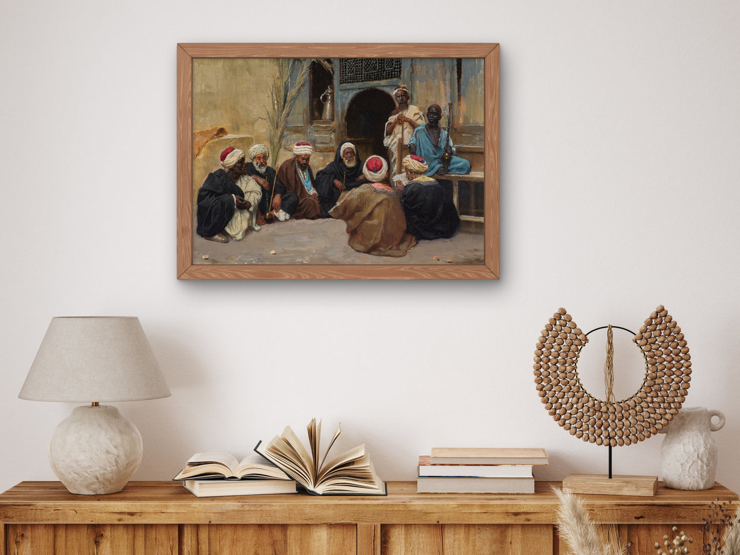 A Council of Elders by Ludwig Deutsch, Wall Art Print, Fine Art Reproduction, Museum Quality Decor, Poster