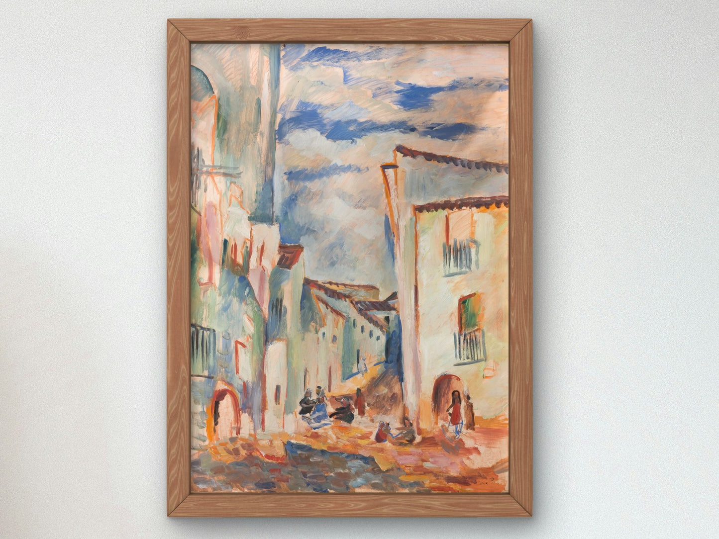Street in a City of Spain by Elena Popea, Wall Art Print, Fine Art Reproduction, Museum Quality Decor, Poster
