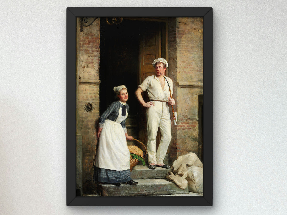 A Baker Cooling Himself by Carl Bloch 1888, Wall Art Print, Fine Art Reproduction, Museum Quality Decor, Poster