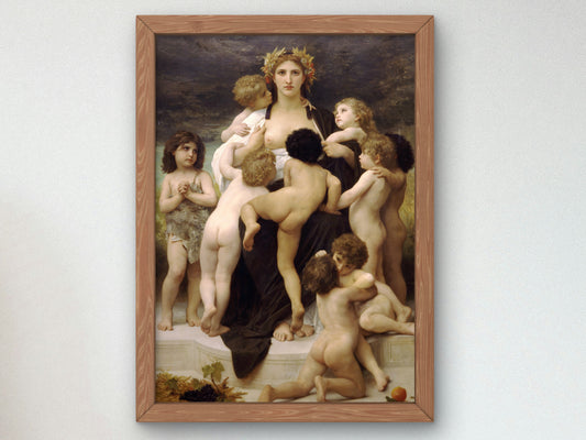 Alma Parens by William Bouguereau 1883, Wall Art Print, Fine Art Reproduction, Museum Quality Decor, Poster