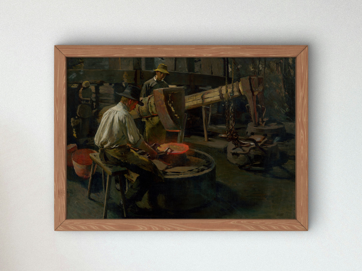 Boiler Inspection by Dominik Skutecký 1908, Wall Art Print, Fine Art Reproduction, Museum Quality Decor, Poster
