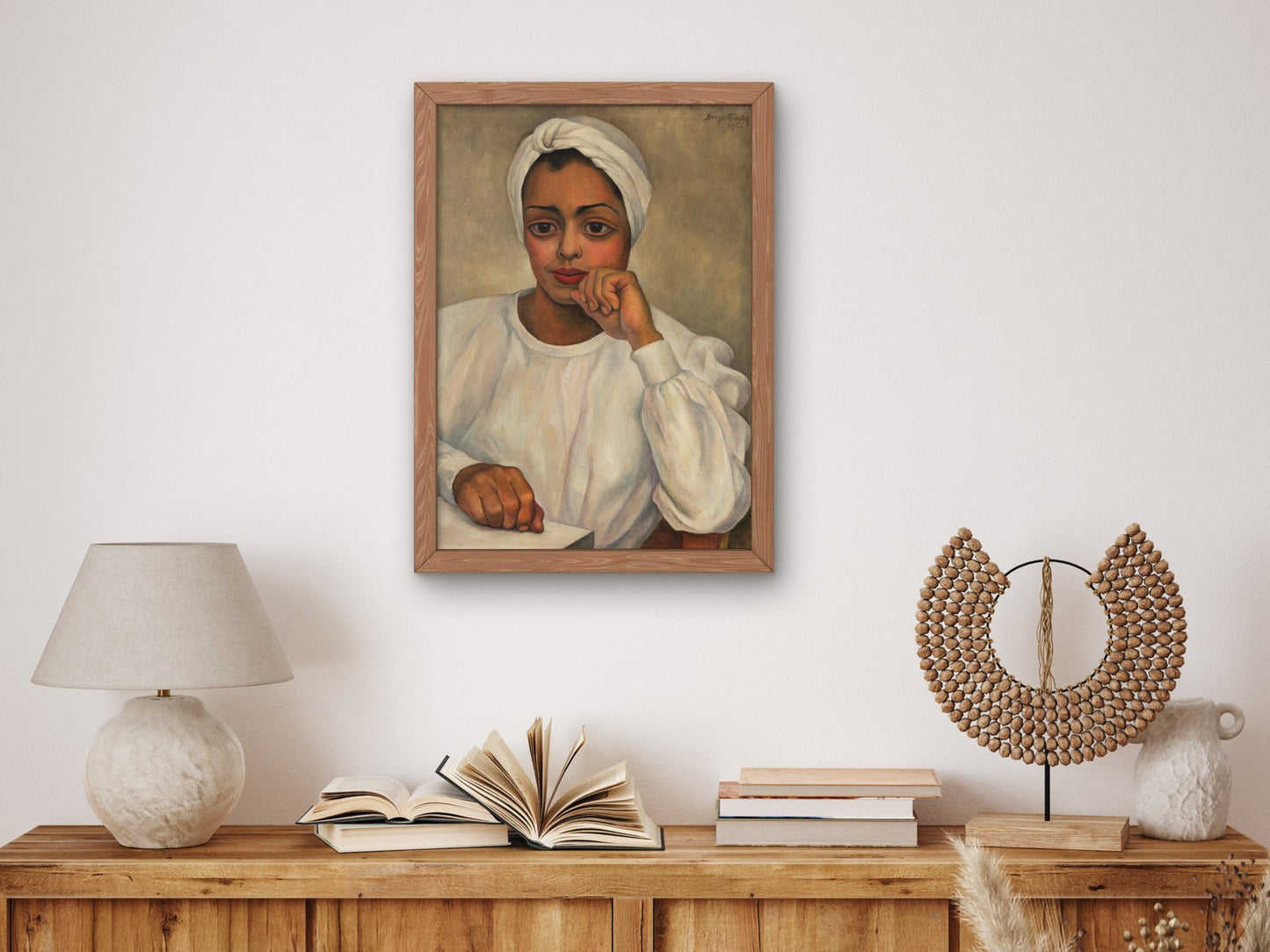 Portrait of Irma Mendoza by Diego Rivera 1950, Wall Art Print, Fine Art Reproduction, Museum Quality Decor, Poster