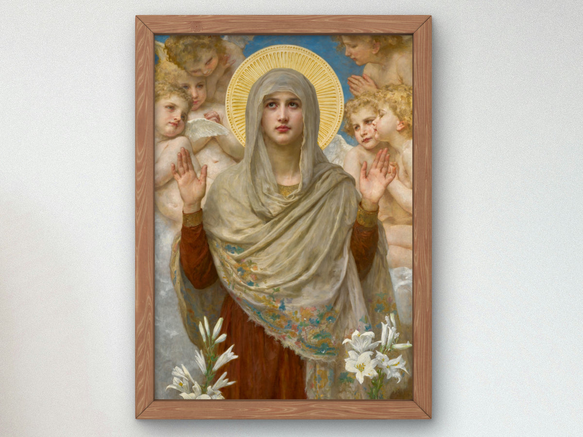 Pray for Us by William Bouguereau 1903, Wall Art Print, Fine Art Reproduction, Museum Quality Decor, Poster
