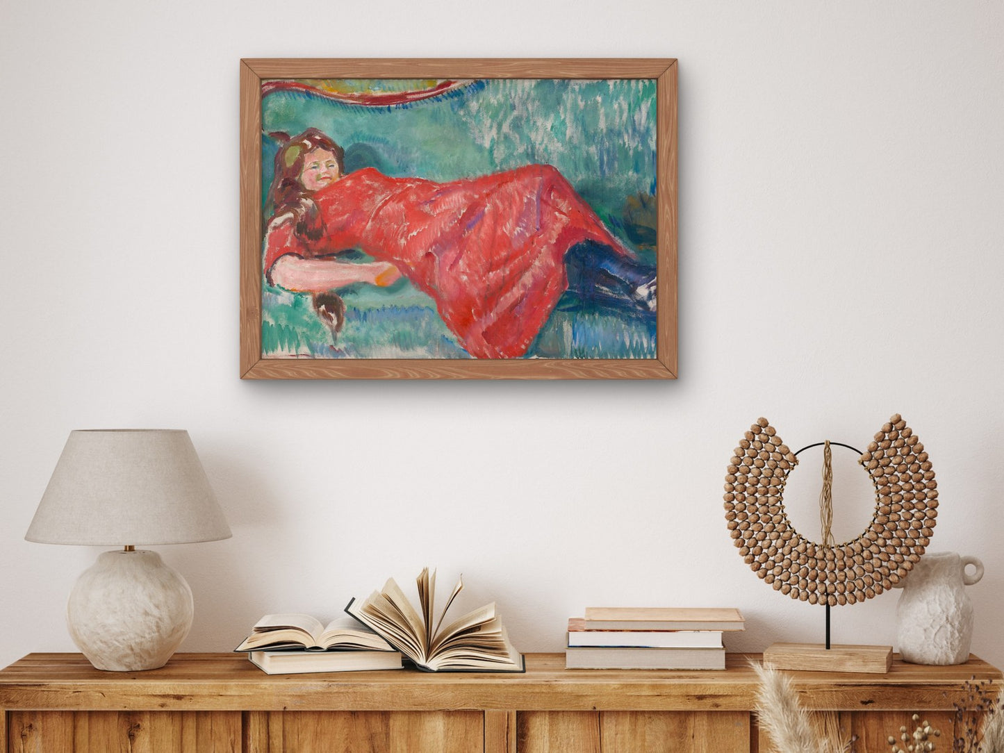 On the Sofa by Edvard Munch 1913, Wall Art Print, Fine Art Reproduction, Museum Quality Decor, Poster