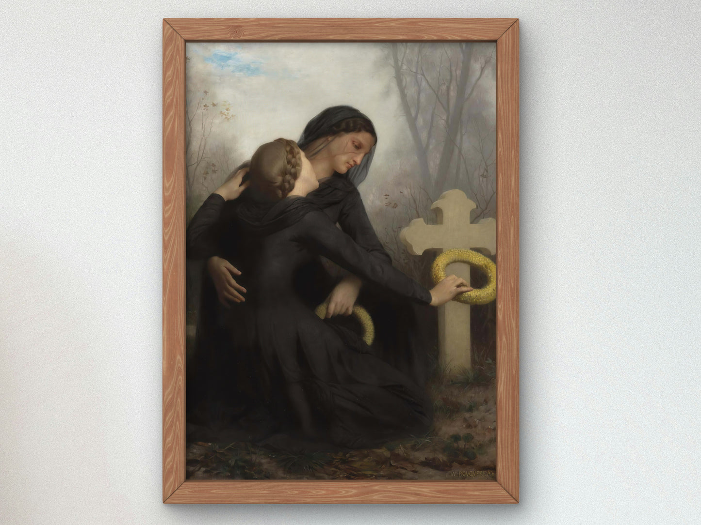 The Day of the Dead by William Bouguereau 1859, Wall Art Print, Fine Art Reproduction, Museum Quality Decor, Poster