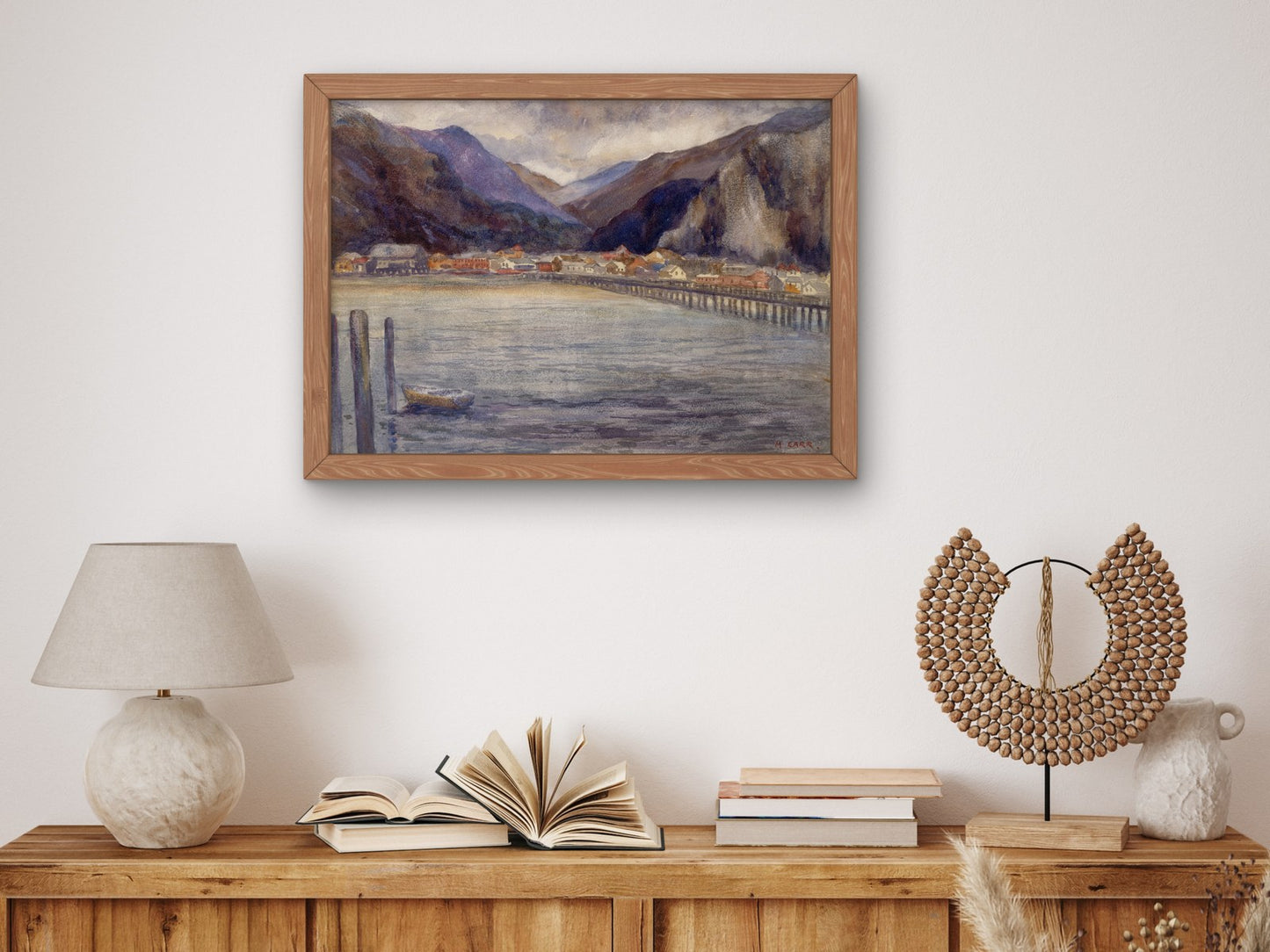 Skagway from End of Wharf Cold Wind Ugh by Emily Carr 1907, Wall Art Print, Fine Art Reproduction, Museum Quality Decor, Poster
