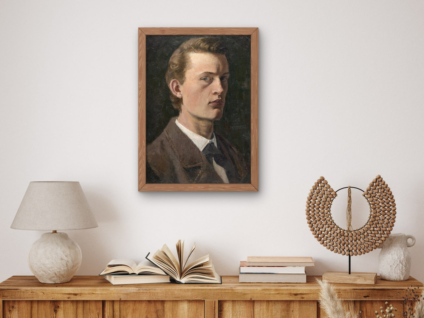 Self Portrait by Edvard Munch 1882, Wall Art Print, Fine Art Reproduction, Museum Quality Decor, Poster