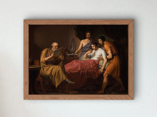 Alexander the Great on His Sickbed by Christoffer Wilhelm Eckersberg 1806, Wall Art Print, Fine Art Reproduction, Museum Quality Decor